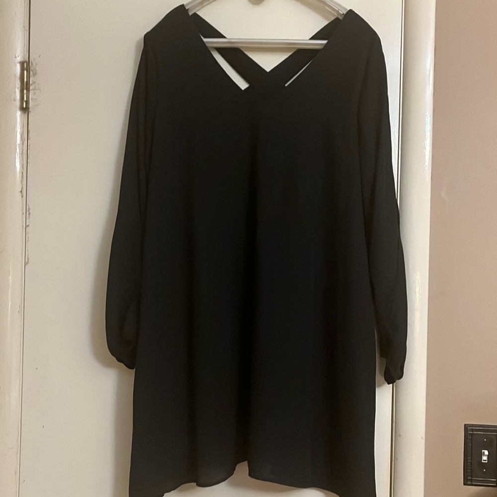 GUC URBAN MIC Black Flowy A-Line Minidress-3X